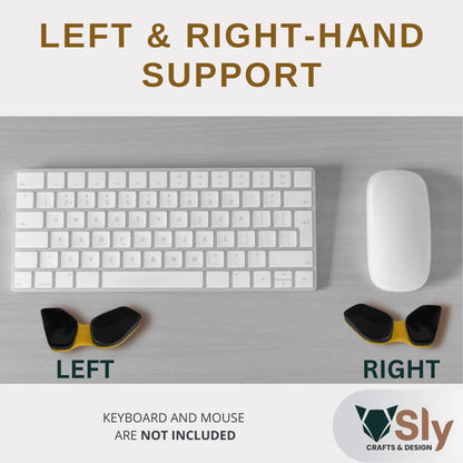 WHITE PADS Ergonomic Wrist Rest Mouse Firm Palm Pad (Right or Left Handed) Support For Computer