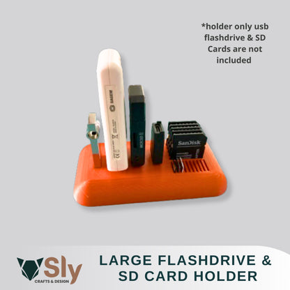 USB Flash Drive and SD Card Holder Organizer Rack Stand