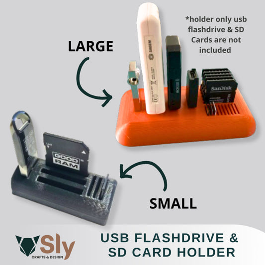 USB Flash Drive and SD Card Holder Organizer Rack Stand