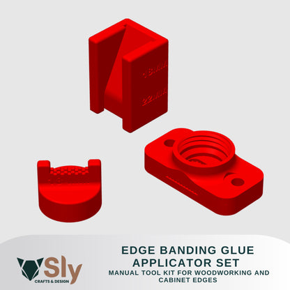 Edge Banding Rugby Glue Adhesive Applicator Set | Manual Tool Kit for Woodworking and Cabinet Edges