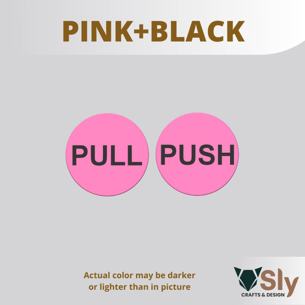 Push and Pull Indoor Door Sign | Directional Door Plate for Offices and Stores FREE ADHESIVE