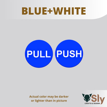 Push and Pull Indoor Door Sign | Directional Door Plate for Offices and Stores FREE ADHESIVE