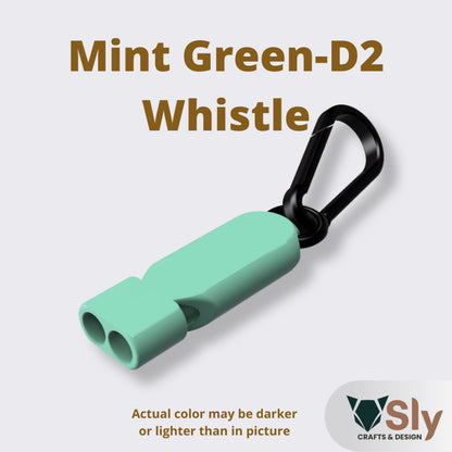 EDC Dual Tone Emergency Whistle with Carabiner | Loud Safety Survival Keychain Gear