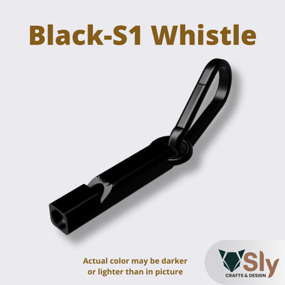 EDC Single Tone Safety Whistle with Carabiner | Loud Emergency Alert Keychain Gear