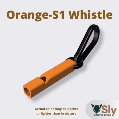 EDC Single Tone Safety Whistle with Carabiner | Loud Emergency Alert Keychain Gear