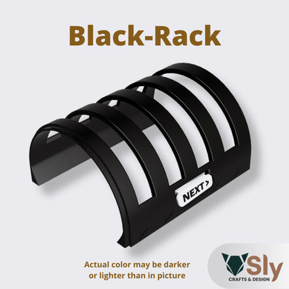 Modular Pickleball Paddle Rack with Next Up Tag | Portable Paddle Holder Organizer