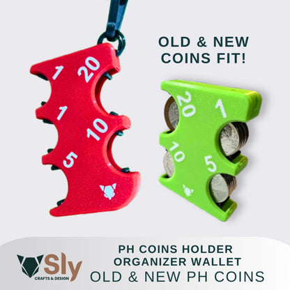 PH Coin Organizer Holder Wallet | Compact EDC Peso PH Coin Organizer Storage Case