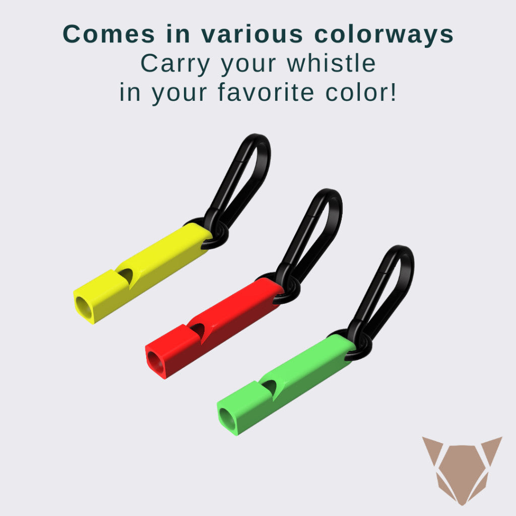 EDC Single Tone Safety Whistle with Carabiner | Loud Emergency Alert Keychain Gear