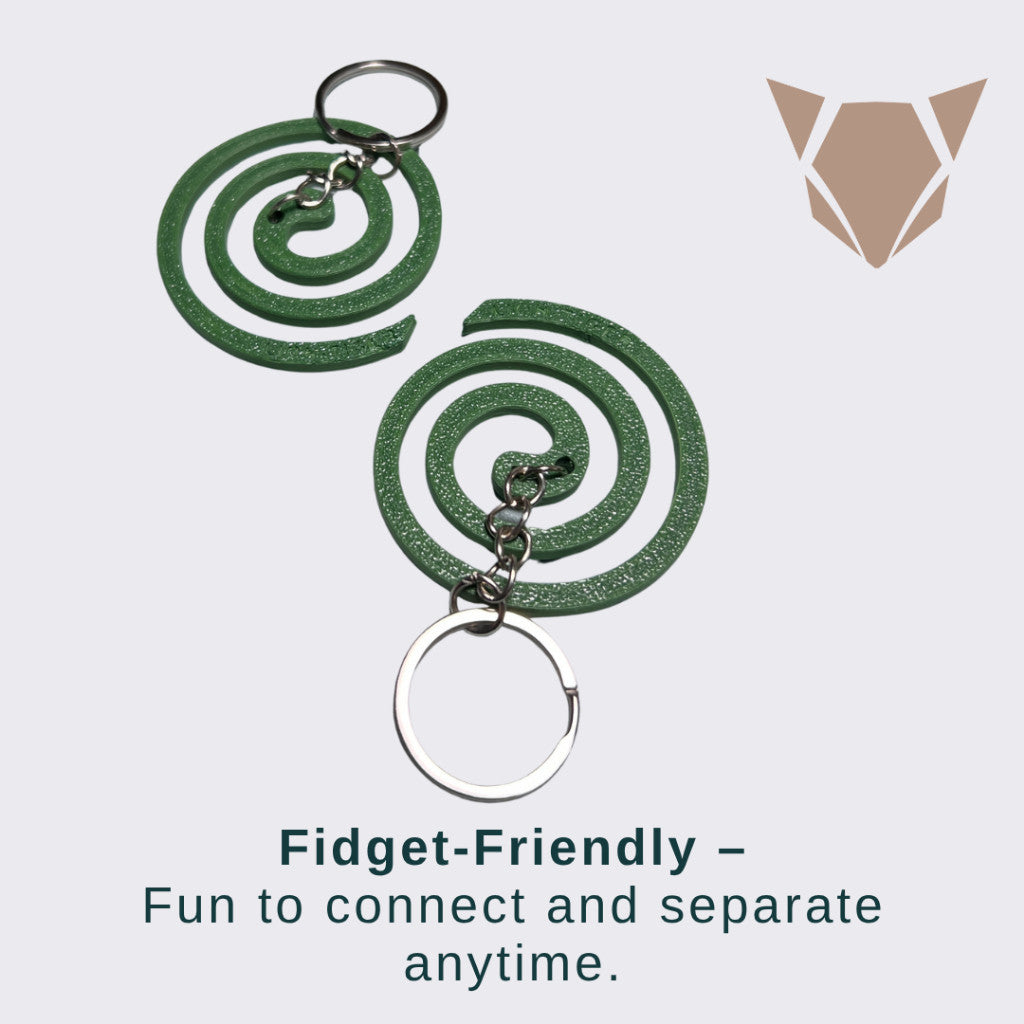 Katol Coil Puzzle Keychain Lion-Tiger | Interlocking Mosquito Coil Design Keychain