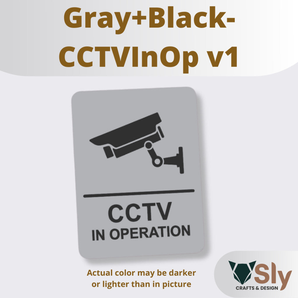 CCTV in Operation Sign | Security Camera Warning with Free Adhesive for Home & Office