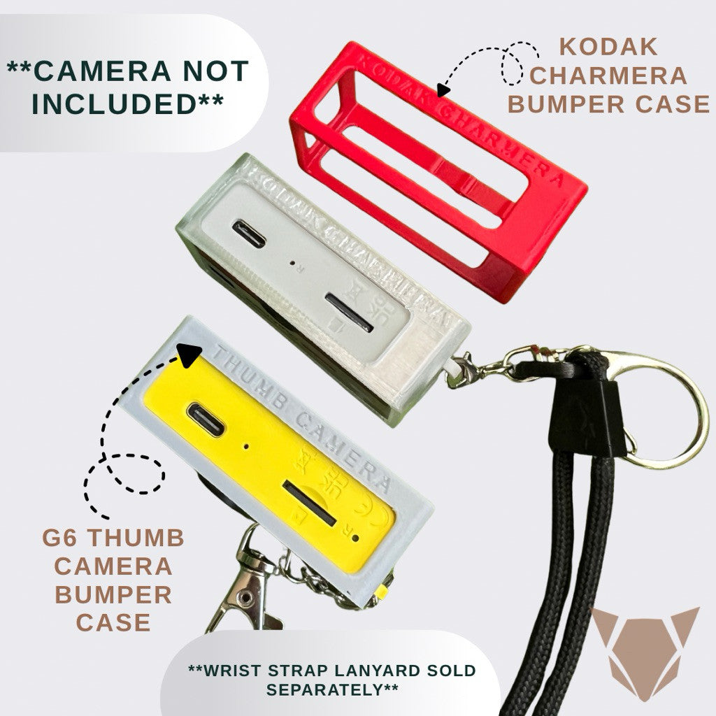 Camera Keychain Hard Shell Bumper Case | For Kodak Charmera or G6 Thumb Camera