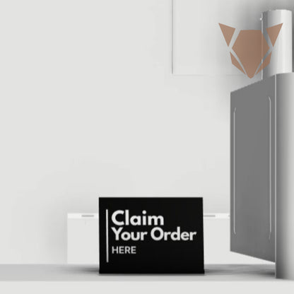 Claim Your Order Here Standee | Freestanding Sign for Queueing and Payment Areas FREE ADHESIVE