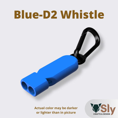 EDC Dual Tone Emergency Whistle with Carabiner | Loud Safety Survival Keychain Gear
