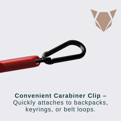 EDC Dual Tone Emergency Whistle with Carabiner | Loud Safety Survival Keychain Gear