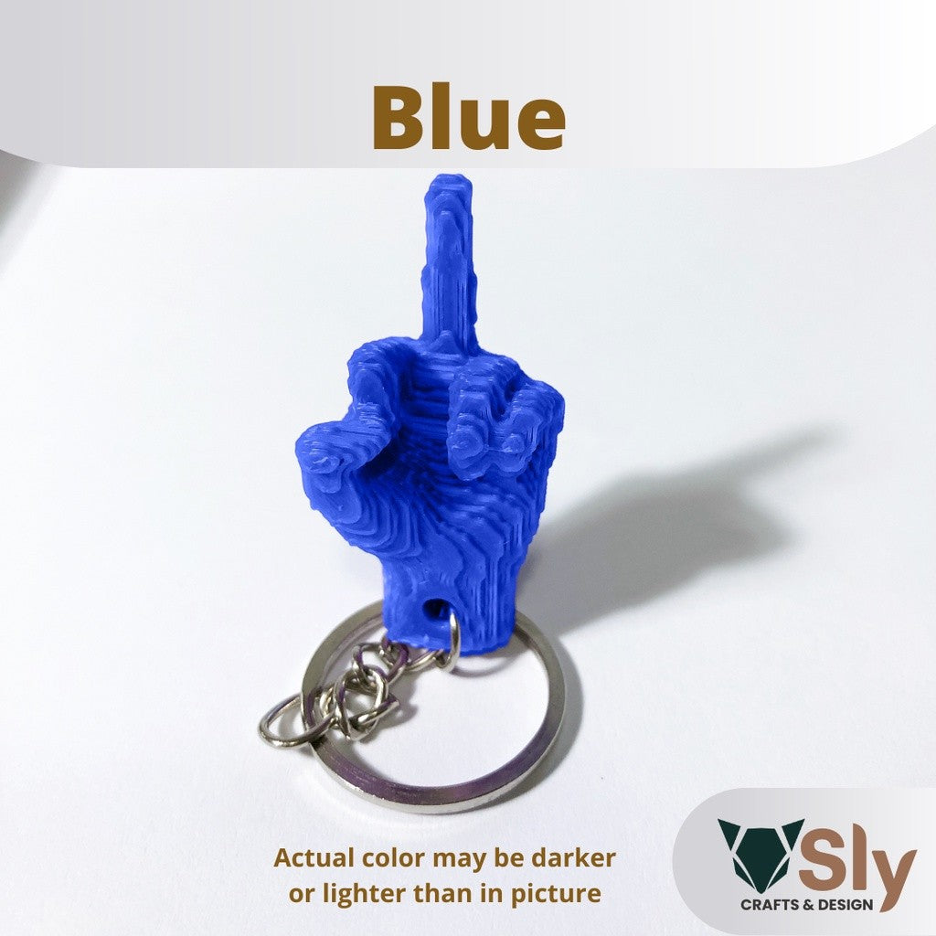 Funny Middle Finger/Dirty Finger Hand Gesture Novelty Keychain