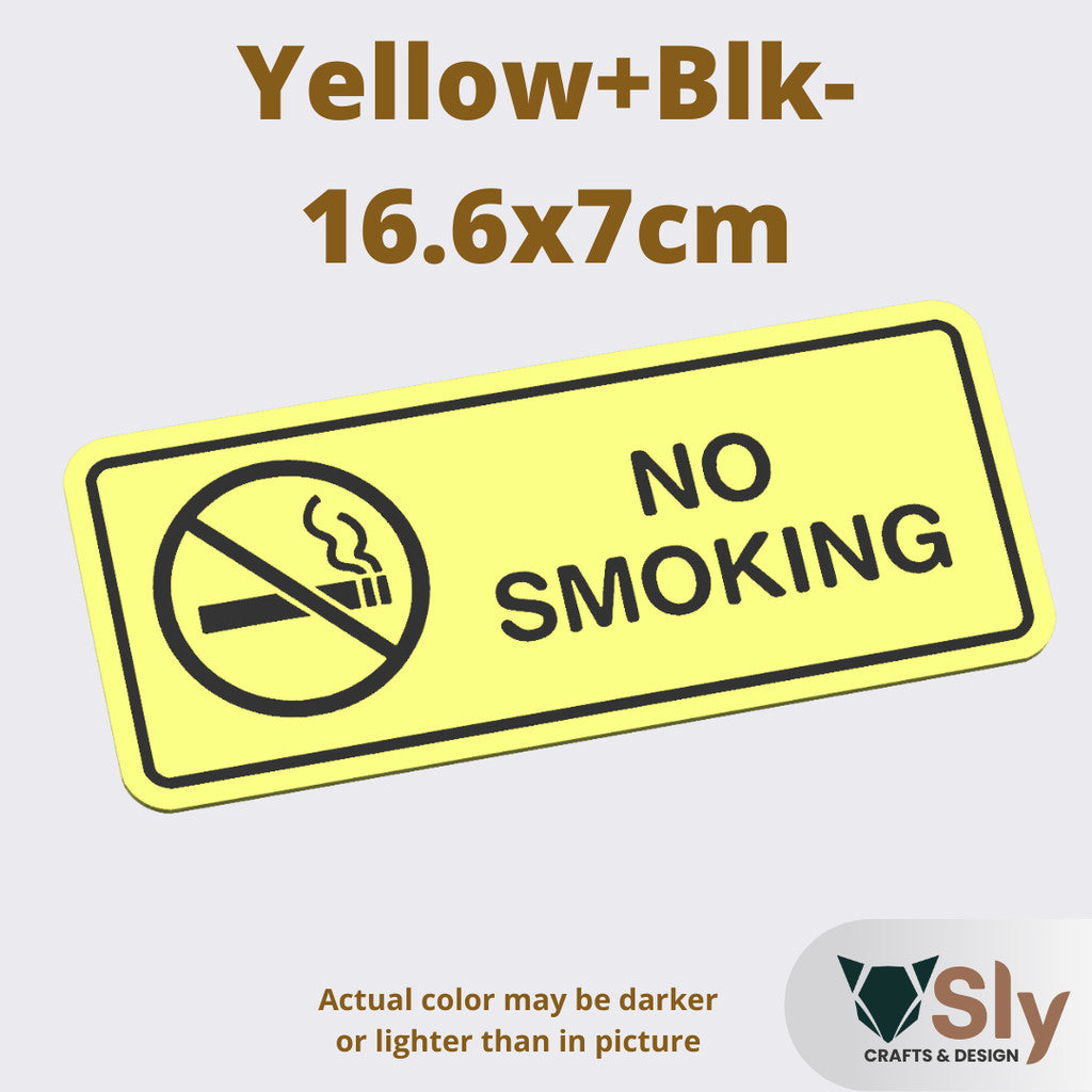 No Smoking Sign | Business Warning Notice Board with Free Adhesive for Shops Offices