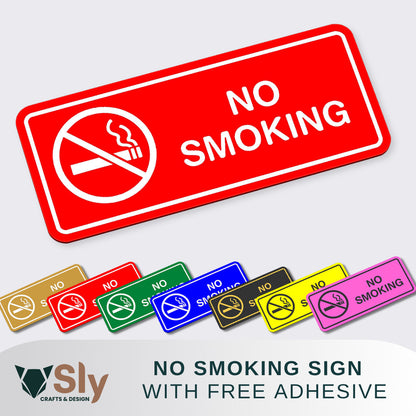 No Smoking Sign | Business Warning Notice Board with Free Adhesive for Shops Offices