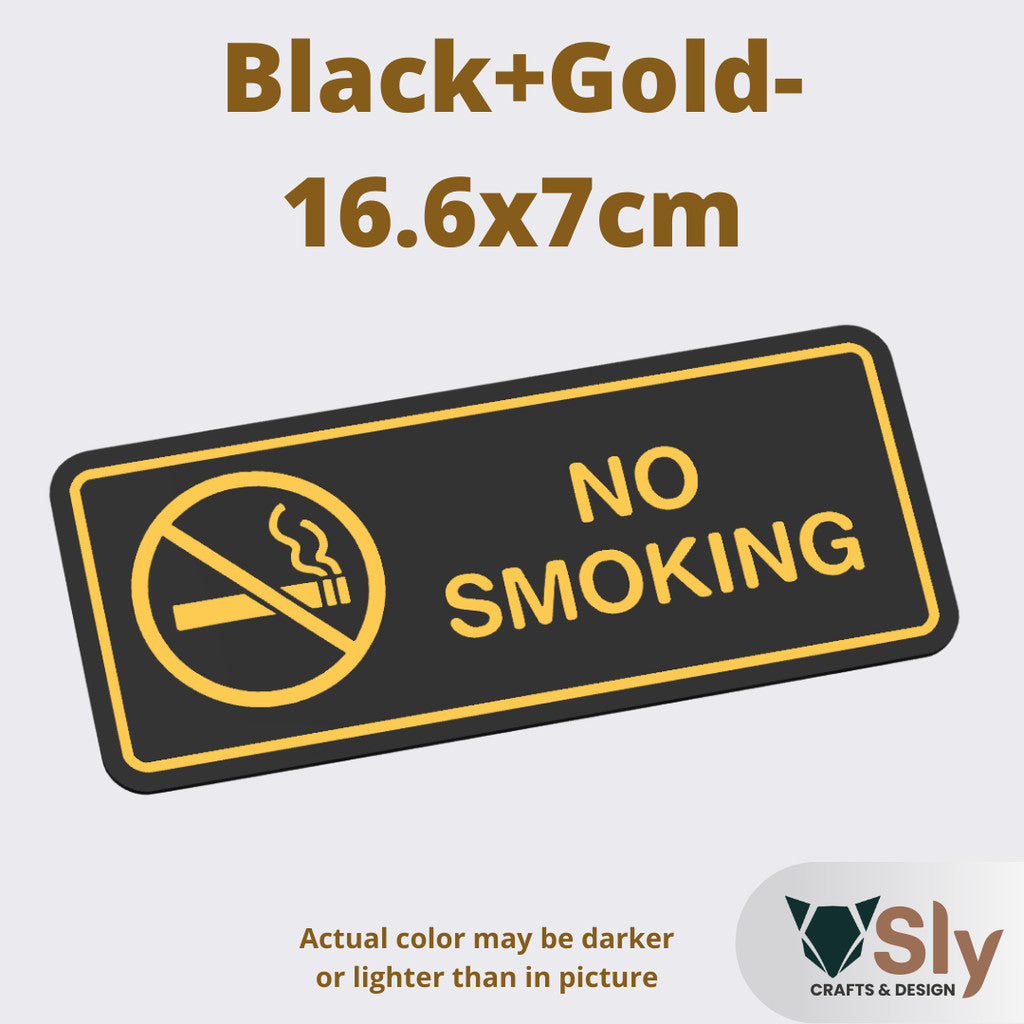 No Smoking Sign | Business Warning Notice Board with Free Adhesive for Shops Offices