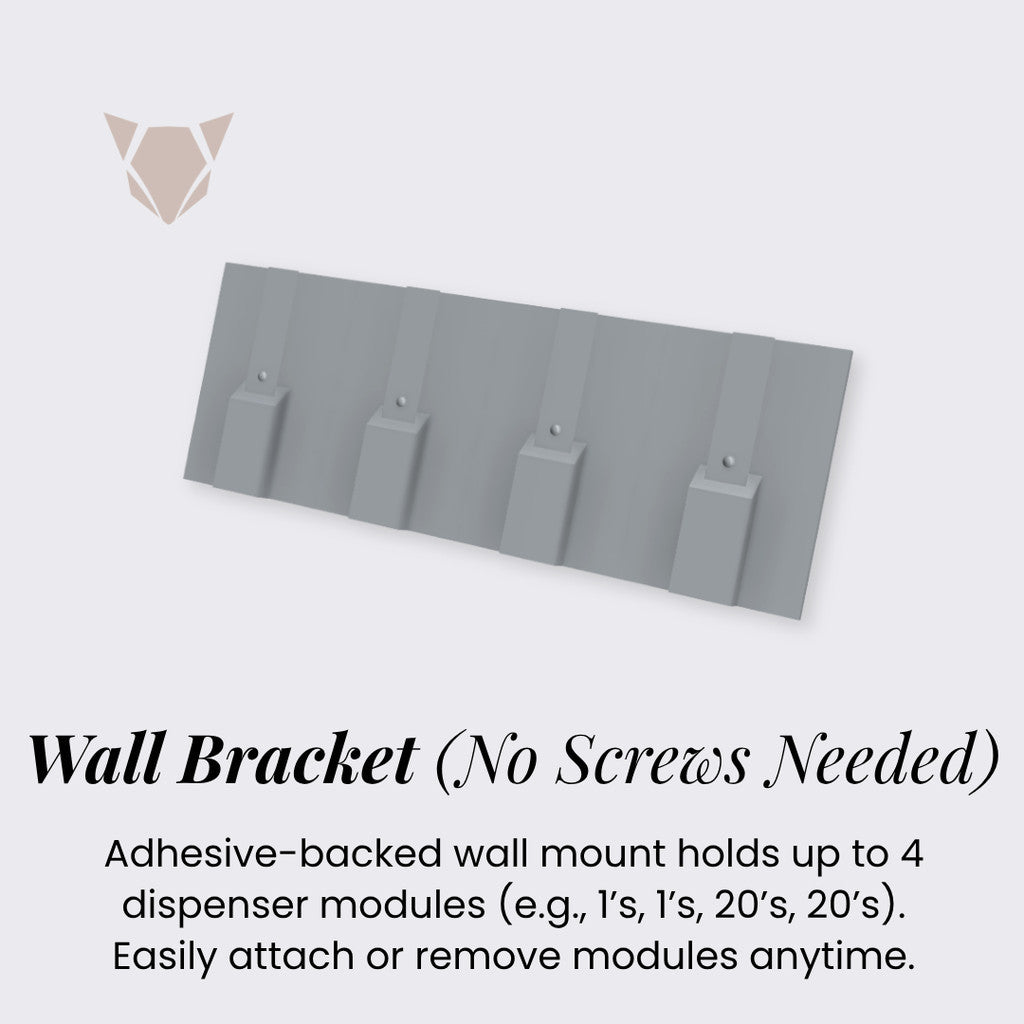 PH Peso Coin Dispenser | Modular Wall or Tabletop Mount Change Organizer